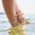 Isla | 18k Gold | Crystal Conch Shell Macrame Charmballa Bracelet